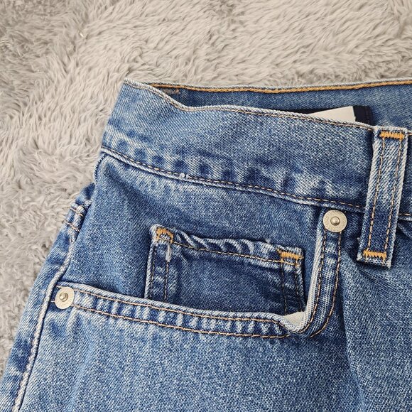 Lands End Jeans Womens 14 Blue Straight Denim 100% Cotton Medium Wash Casual - Picture 13 of 16